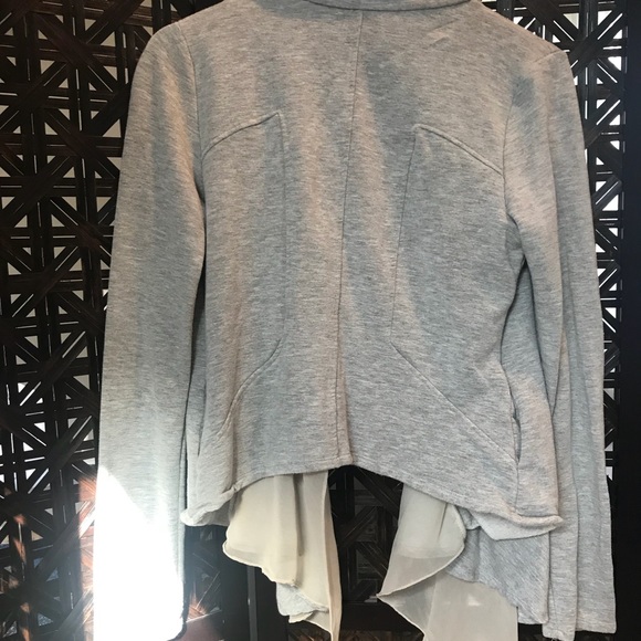 Anthropologie Chiffon Zip Cardigan - Picture 2 of 4